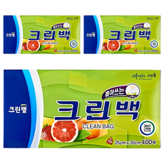 CLEANWRAP 抽取式塑膠袋 抽取型衛生袋 食物保鮮袋, M(35 x 25cm), 400個, 3盒