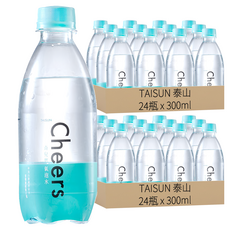 泰山 CHEERS 氣泡水，無糖無熱量，綿密氣泡，清爽解膩, 300ml, 48瓶