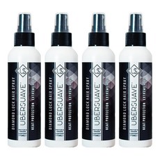 UBERSUAVE Diamond Lock 定型噴霧, 175ml, 防熱保護, 極致定型, 4瓶