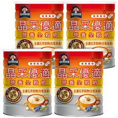 QUAKER 桂格 晶采優適營養全穀奶, 600g, 1入, 4罐