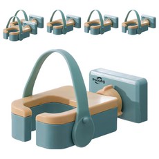 小麥購物 兩用吹風機收納架 L2246, 藍綠色, 6個