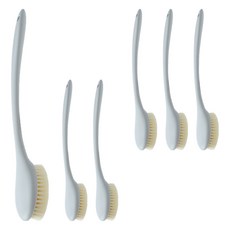 小麥購物 L939 長柄軟毛搓背刷, 6支, 1入, 灰色