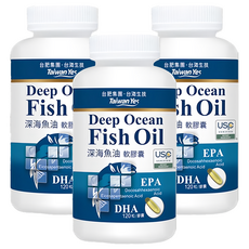 Taiwan Yes 台海生技 深海魚油膠囊 含EPA DHA, 120顆, 3罐