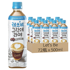 LOTTE 樂天 Chilsung Cider Let's Be 拿鐵咖啡 Set, 500ml, 72瓶