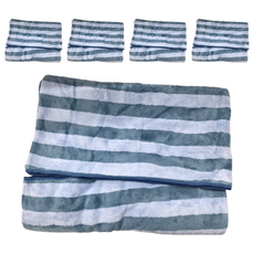 ONE&ONE 慶峯棉業 超吸水條紋雙色加大浴巾, 顏色隨機, 5條