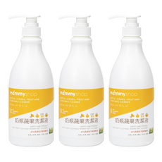 mammyshop 媽咪小站 奶瓶蔬果洗潔液, 800ml, 3瓶