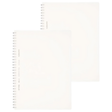 KOKUYO 國譽 SOFT軟線圈筆記本 方眼罫 B5 80頁, 透明色, 2本