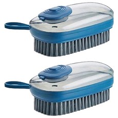 葉子小舖 多功能液壓洗衣刷, 藍色, 2支