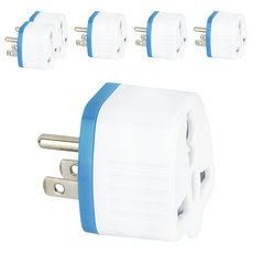 Dr.AV 聖岡科技 3P台灣專用萬國轉插頭 UTA-85 萬用插座轉換器 旅行必備 安全防火材質, 6個