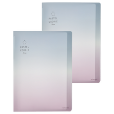 KOKUYO 國譽 Pastel Cookie Sora 30孔活頁本U罫 A4, 活頁夾40枚, 綠粉, 2個