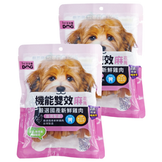 by DOG 汪洽普 機能雙效麻花捲 犬用零食 嚴選國產新鮮雞肉, 起司 + 軟骨素 + 綠貽貝, 200g, 2包