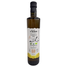 ekko 有機冷壓初榨芥花油 冷壓未經化學精煉 適合烹飪/煎炸/沙拉調味, 750ml, 1瓶