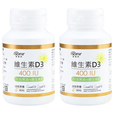 iSSana 愛善那 維生素D3 液態膠囊 400 IU, 添加印加果油+維生素E, 90顆, 700mg, 2罐