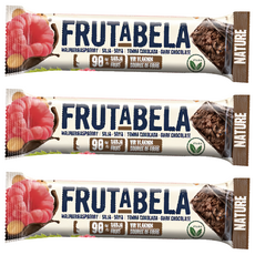 FRUTABELA 純天然纖果棒 覆盆莓 90%高水果含量 黑巧克力淋醬, 35g, 3包