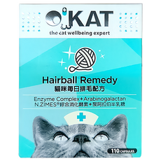 O'KAT 美喵人生 貓咪每日膠囊 Hairball Remedy, 110顆, 排毛配方, 1罐
