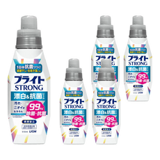 LION 獅王 STRONG 強效去污漂白劑 510ml 漂白除菌 適用於彩色衣物, 5罐