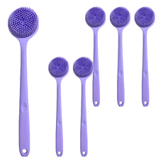 新款輕量級好幫手矽膠洗澡刷(薰衣草紫), 38x8x3.5cm, 1支, 6支