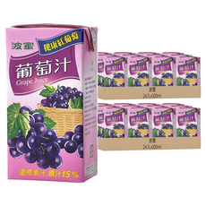 波蜜 葡萄汁, 300ml, 48入