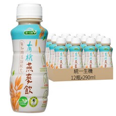 統一生機 有機燕麥飲, 290ml, 12瓶