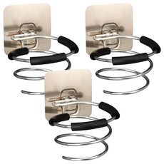 小麥購物 不鏽鋼壁掛吹風機架 L2153, 3個, 不鏽鋼色