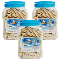 X Chew 愛可嚼 X型潔牙棒 M, 牛奶, 700g, 3桶