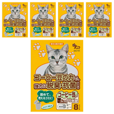 QQ KIT 咖啡環保紙貓砂 咖啡豆除臭抗菌, 8L, 5盒