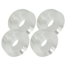 SUCCESS 成功 奈米不留痕膠帶 30mm 透明雙面膠帶 高黏性不殘膠, 4捲