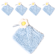 雞蛋花擦手巾 25 x 25cm 可愛造型 超吸水 柔軟親膚 掛式擦手巾, 5條