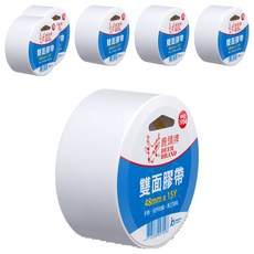 DEER BRAND 鹿頭牌 薄型手撕雙面膠帶 DFS3 48mm x 15Y, 透明色, 6捲