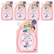 KOSE 高絲 softymo 絲芙蒂 泡沫瞬淨卸粧洗顏慕絲補充包 - 卸妝洗臉一次完成, 5包, 170ml