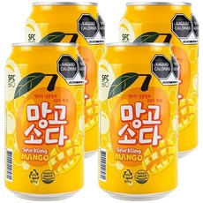 SFC BIO 芒果風味蘇打, 4罐, 350ml