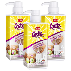 CASTLE 家適多 奶瓶蔬果餐具清潔液, 歐盟認證APG洗淨因子, 99%長效防護, 500ml, 3瓶