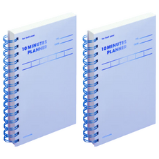 motemote 半年10分鐘讀書法計畫本, 2本, 寧靜藍