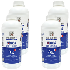 AII-in 歐銀 銀離子抗菌液補充瓶 淡香, 1L, 4瓶