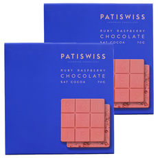 PATISWISS 帕蒂西 覆盆莓紅寶石巧克力片 47%可可, 70g, 2片