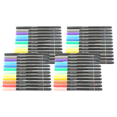 SIMBALION 雄獅 雙頭彩繪筆 TM-12, 12色, 4盒