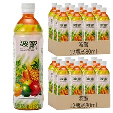 波蜜 果菜汁, 980ml, 24瓶