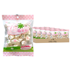 卜祥 花語棉花糖, 花朵造型, 小朋友最愛, 60g, 10包