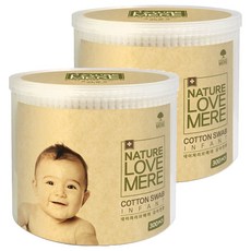 NATURE LOVE MERE 幼兒棉花棒 外用, 300入, 2盒