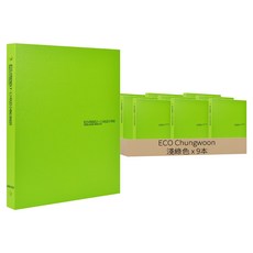 ECO Chungwoon 環保3孔迷你O型2公分厚A4活頁夾, 淺綠色, 9本