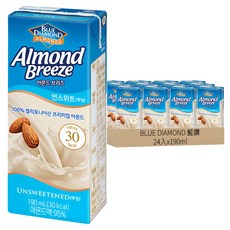 BLUE DIAMOND 藍鑽 Almond Breeze 無糖杏仁飲 190ml , 24入