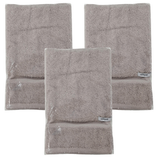 坎寧威爾 皇家璀璨毛巾 - 45x65cm 600gsm 100%埃及棉, 灰風暴 灰, 3條