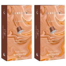 CARRARO 榛果風味 HAZELNUT FLAVORED COFFEE 咖啡膠囊 適用Nespresso Original 膠囊咖啡機, 5.5g, 10個, 2盒