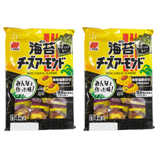 Sanko 三幸製菓 杏仁起司米果 酥脆米果搭配起司杏仁 獨立小包裝方便攜帶, 2包, 40.6g