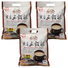 源順食品 自然笑顏 黑豆五穀粉, 420g, 3袋