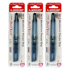 NT Cutter 美工刀 鋁壓鑄手柄, A300GRP, 3個