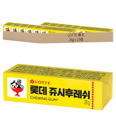 LOTTE 樂天 Juicy Fresh 水果風味口香糖, 15條, 26g