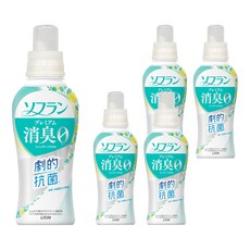 LION 獅王 Soflan Softner 消臭衣物柔軟精 劇的抗菌, 510ml, 5瓶