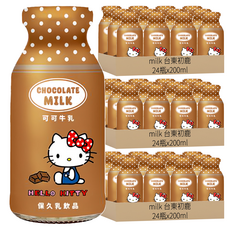 milk 台東初鹿 Hello Kitty 巧克力牛乳, 200ml, 72瓶