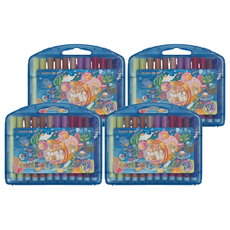 PENROTE 筆樂 柴語錄 24色 易水洗 彩色筆, 藍色, 4盒